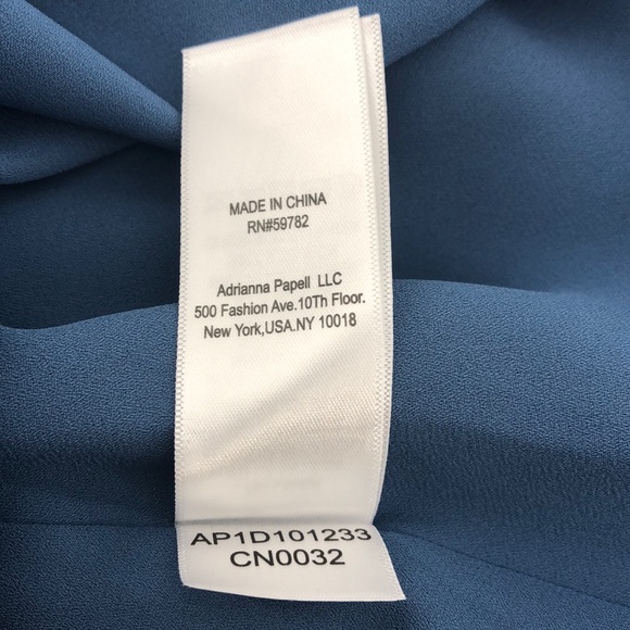 Adrianna Papell Ruffle Front Sleeveless Blue Dress - Picture 9 of 9